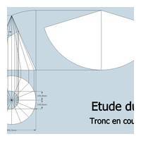 fig 2/ Tracé de la section biaise du tronc de cône...