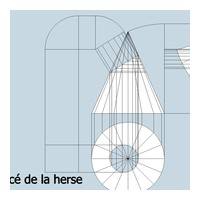 fig 1/ Tracé de la herse de la coupe biaise