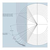 fig 3/ Tracés des rayons sur la vue en plan :
