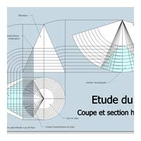 fig 4/ Tracé de la vue de face géométrale du cône...