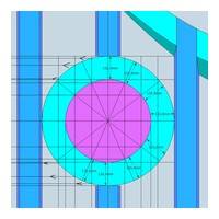 fig 3/ Tracé de la lunette développée :