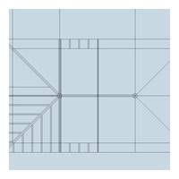fig 3/ Tracé des chevrons et des arêtiers sur la v...