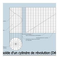 fig 1 /Le tracé et développement cylindrique débi...
