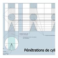 fig 4/ Le tracé et développement cylindrique de pé...